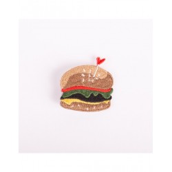 Badge brodé burger