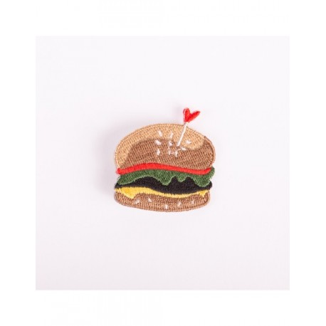 Badge brodé burger