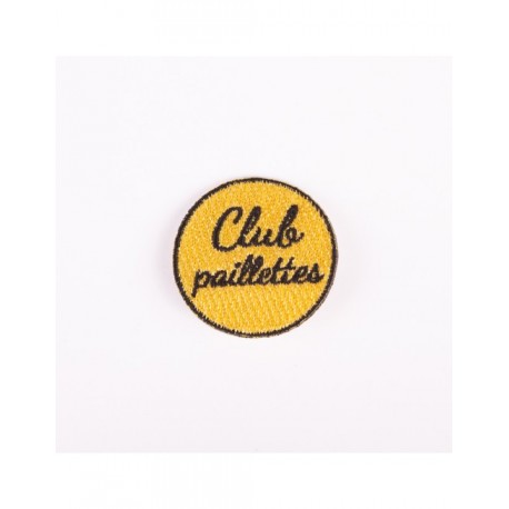 Badge brodé club paillettes
