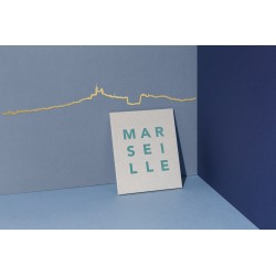 Silhouette de Marseille - doré