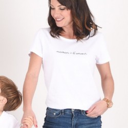 T-shirt Maman d'amour Marinière - Taille M